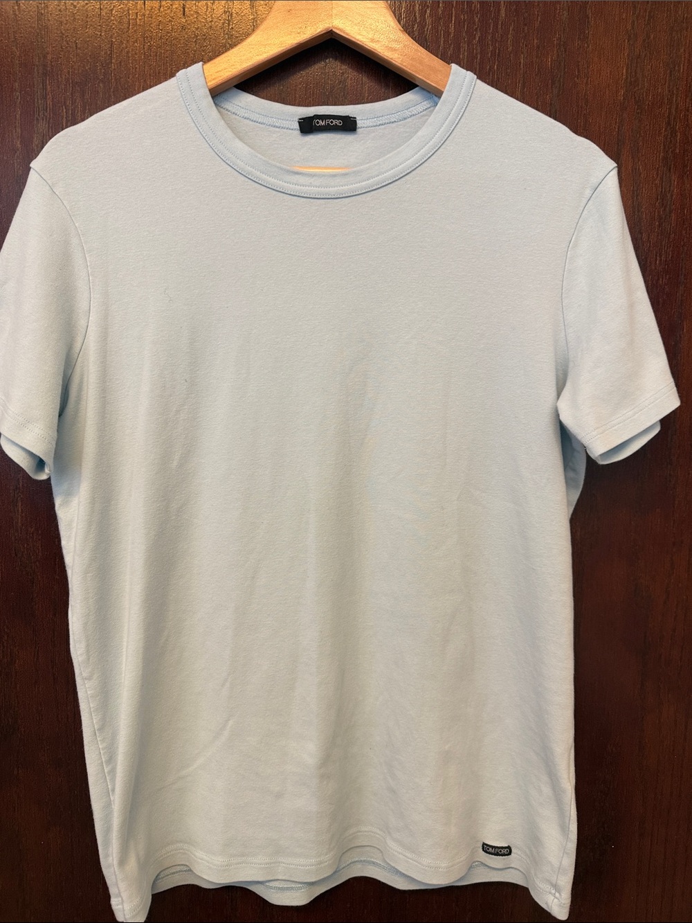 Tom Ford Pale Blue Short Sleeve Crew Neck T-Shirt Retail $140